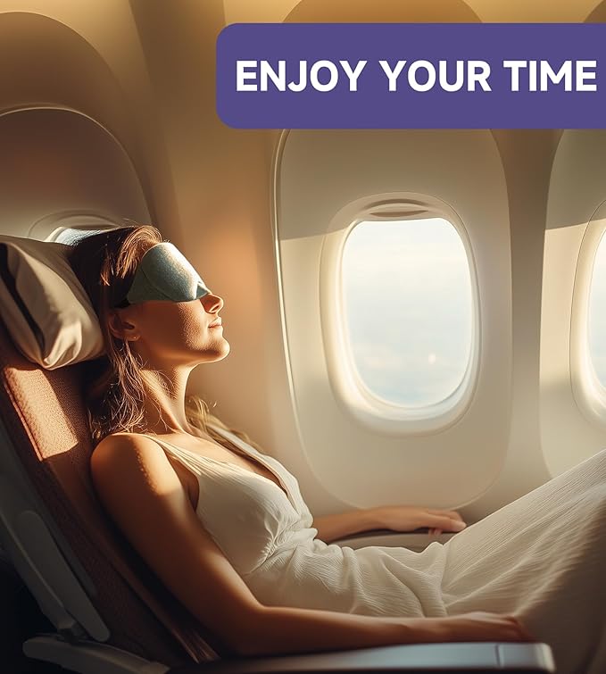 Mavogel Cotton Sleep Eye Mask - Updated Design Light Blocking with Adjustable Nose Bridge, Soft and Comfortable Night Eye Mask for Men Women, Eye Blinder for Shift Work, Includes Travel Pouch, Grey