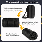 Northroad Waterproof Camping Blanket with Sherpa Lining, Large Windproof Outdoor Blanket for Cold Weather, Light Weight and Warm for Picnic, Stadium, Dog, Concert, 55"x82" (Black, 1PCS)