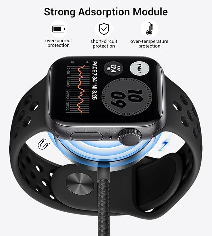 Temdan for Travel Vacation Essentials,3 in 2 USB C Cable for Apple Watch Charger/iPhone 17 Charger/Lightning,Multi Charging Cable Cord,Camping Essentials,Designed for iWatch &iPhone 16-12-5FT Black