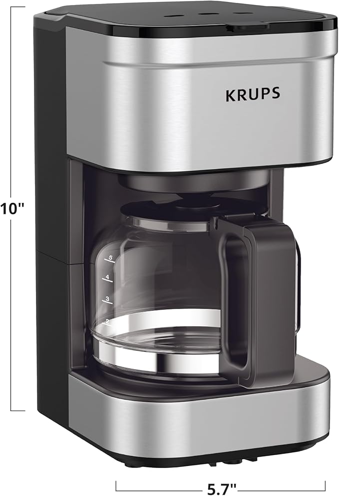 KRUPS Simply Brew Coffee Maker with Pause & Brew, Keep Warm and Reusable Filter