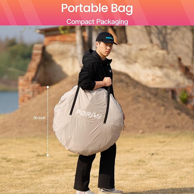 Porayhut Pop up Screen House Tent Sun Shelter with Breathable Mesh Doors,Portable Camping Tent with Detachable Waterproof Floor,10x10FT Screen Canopy Outdoor for Family Friends Party