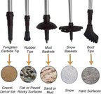 Aihoye Hiking Trekking Poles, 2 Pack Collapsible, Lightweight, Anti Shock, Walking Sticks, Adjustable Hiking Pole for Men and Women