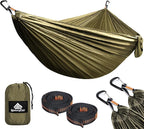 NATUREFUN Ultra-Light Travel Camping Hammock | 300kg Load Capacity,Breathable,Quick-Drying | 2 x Premium Carabiners,2 x Nylon Slings Included | Outdoor Indoor Garden