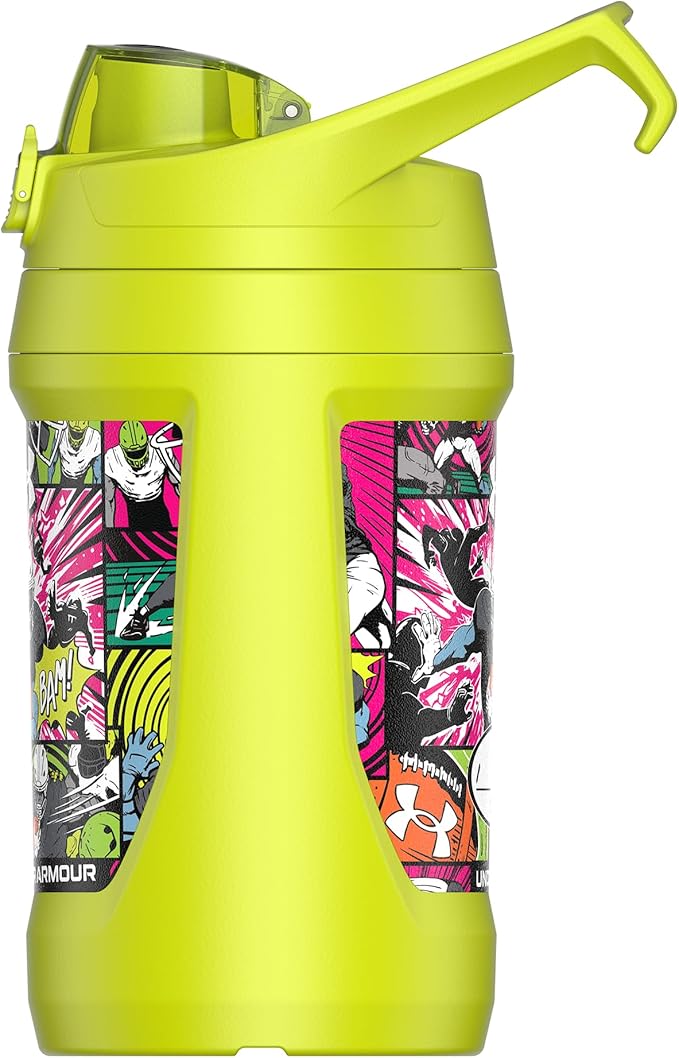 Under Armour 32 oz Insulated Water Bottles - Sports Water Jug with Handle, Fence Hook, Leak Resistant for Baseball, Football & More, 32 oz Water Bottles, Sports Water Bottle Insulated