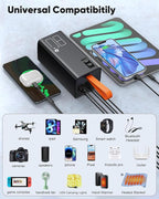 Power Bank 80000mAh Portable Charger High Capacity, 30W Fast Charging Battery Pack PD&QC 3.0, USB-C 5 Outputs 2 Inputs & LED Display Powerbank Compatible with iPhone,Samsung for Camping Travel Outdoor