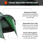 Crua Duo Outdoor Camping Tent – 2 Person Tent for Camping, Easy Pop-up Assembly, Lightweight and Waterproof Outdoor Gear for Hiking Backpacking, Weather Resistant