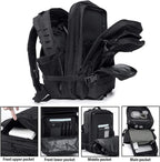 QT&QY 25L/45L Military Tactical Backpack For Men Molle Daypack 3 Day Bug Out Bag Hiking Rucksack With Bottle Holder