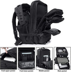 QT&QY 25L/45L Military Tactical Backpack For Men Molle Daypack 3 Day Bug Out Bag Hiking Rucksack With Bottle Holder