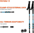 Adjustable Carbon Fiber Trekking Poles – Lightweight Hiking Poles with Quick Lock, Collapsible Walking Sticks for Backpacking, Camping, Glacial Wave Strider X for Climbing & Travel