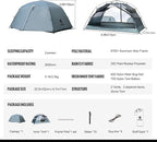 OneTigris COSMITTO 2 Person Backpacking Tent Shelter- Free Standing Lightweight Waterproof 3 Season Camping Tent for Outdoor Hiking Mountaineering