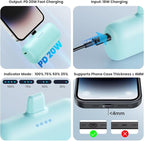 [2-Pack] Mini Portable Charger for iPhone,5200mAh Ultra Compact PD Fast Charging Power Bank,Plug-in Battery Pack Travel Cordless Phone Charger,Compatible with iPhone 14/14Pro/13/12/11/X/8/7/6plus etc