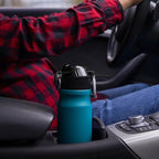 BJPKPK Insulated Water Bottle 18oz Stainless Steel Water Bottles With Straw And Carry Handle Double Wall Metal Thermo,Macaron Green