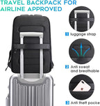 BANGE Business Smart Backpack Waterproof fit 15.6 Inch Laptop Backpack with USB Charging Port,Travel Durable Backpack