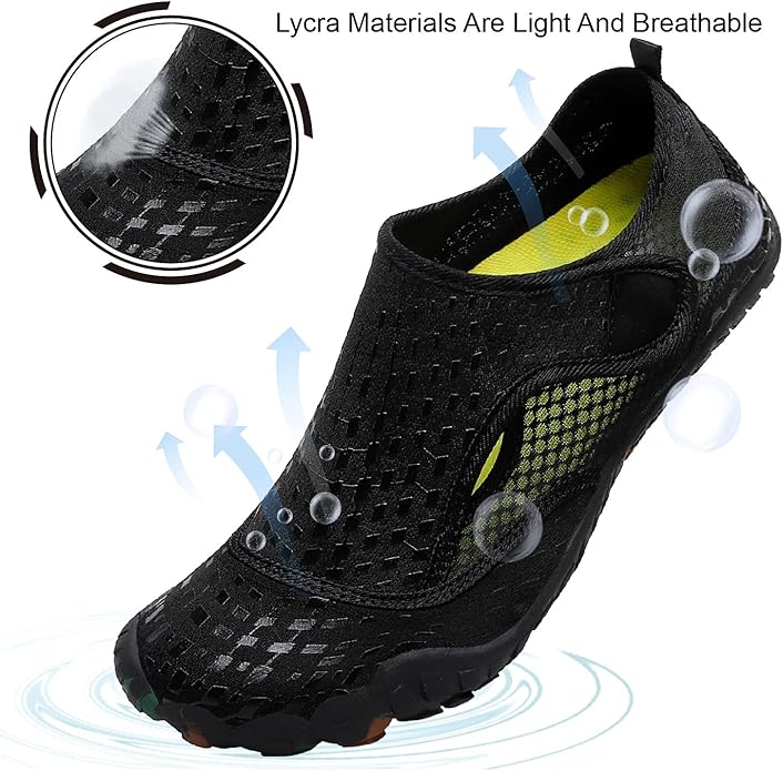 L-RUN Barefoot Water Shoes Women Mens Aqua Sock Athletic Hiking Water Sports Shoes for Swim Beach Pool Sand Diving Walking