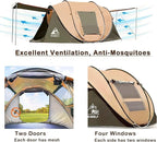 Pop Up Camping Tent 2/4 Person, Instant Family Tents, Easy Setup Automatic Tent for Camping Hiking & Traveling