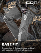 CQR Men's Tactical Pants, Water Resistant Ripstop Cargo Pants, Lightweight EDC Work Hiking Pants, Outdoor Apparel