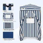 EAGLE PEAK Flex Ultra Compact 4x4 Pop-up Canopy, Sun Shelter, Changing Room, Portable Privacy Canopy Cabana for Pool, Fashion Photoshoots, or Camping, White/Blue