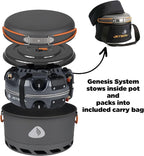 Jetboil Genesis Basecamp Backpacking and Camping Stove Cooking System with Camping Cookware