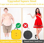 Fishboy Upgraded Collapsible Stool, 400lbs Max Weight, Lightweight But Sturdy, Portable Retractable Folding Telescoping Foldable Camping Stool for Adults Outdoor Fishing Hiking Gardening Travel BBQ