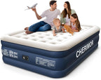 Queen Air Mattress with Built in Pump, 18" Elevated Height, 48Hr Leak-Tested, Honeycomb Coil Support, 800 lbs Capacity, Fast 3-Min Inflation–Blow Up Mattress for Guest Room & Sleepover