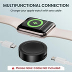 RUXELY Magnetic Charger Adapter for Apple Watch,5W Portable Wireless Fast iWatch Charger with USB C & iPhone Power Port,Short Apple Watch Charging Cable for iWatch Series 11 10 9 8,Ultra 3,42/46/44mm
