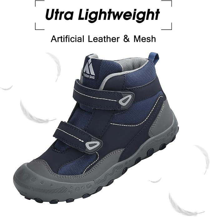 Mishansha Kids Hiking Boots Toddler Girls Boys Hiking Shoes Water-Resistant Anti-Collision Non-Slip Athletic Outdoor Trekking Boots