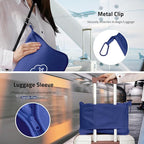 Travel Blanket, Ultra-Soft, Warm & Lightweight Travel Blanket Airplane with Bag, 65x40 in, Airplane Travel Essentials for Women, Men & Kids, Included Eye Mask, Luggage Sleeve & Backpack Clip