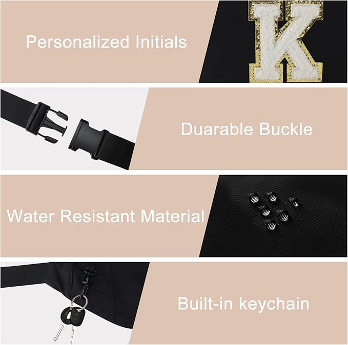 MAXTOP Large Crossbody Fanny Pack with 4-Zipper Pockets,Gifts for Enjoy Sports Festival Workout Traveling Running Casual Hands-Free Wallets Waist Pack Phone Bag Carrying All Phones