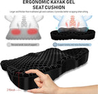NEW-Vi Anti-Slip Kayak Seat Cushion - Double Thicken Gel Boat Cushion, Waterproof Kayak Gel Seat Cushion, Coccyx Sciatica Pain Relief, Kayak Accessories for Fishing, Kayak Fishing Accessories