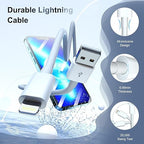 iPhone Charger 3/3/6/6/10FT Apple MFi Certified Lightning Cable Charging Cord Compatible with iPhone 14 13 12 11 Pro Max XR XS X 8 7 Plus 6S/iPad/Car Carplay (5 Pack)