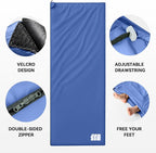 Ultralight Warm Weather Sleeping Bag - Portable, Waterproof, Compact Lightweight, Comfort with Compression Sack - Great for Outdoor Camping, Backpacking & Hiking