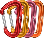 12KN Heavy Duty Carabiner Clips - Favofit 3.2'' Small Carbineers for Hiking Camping Hammocks Keys Keychains Dog Leashes - Ideal for Outdoor Enthusiasts