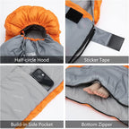 BISINNA 0 Degree Winter Sleeping Bags(480GSM) for Adults-Cold Weather Camping Sleeping Bag-Comfortable Warm Portable Sleeping Bags with Pillow Compression Sack for Backpacking Hiking Outdoor