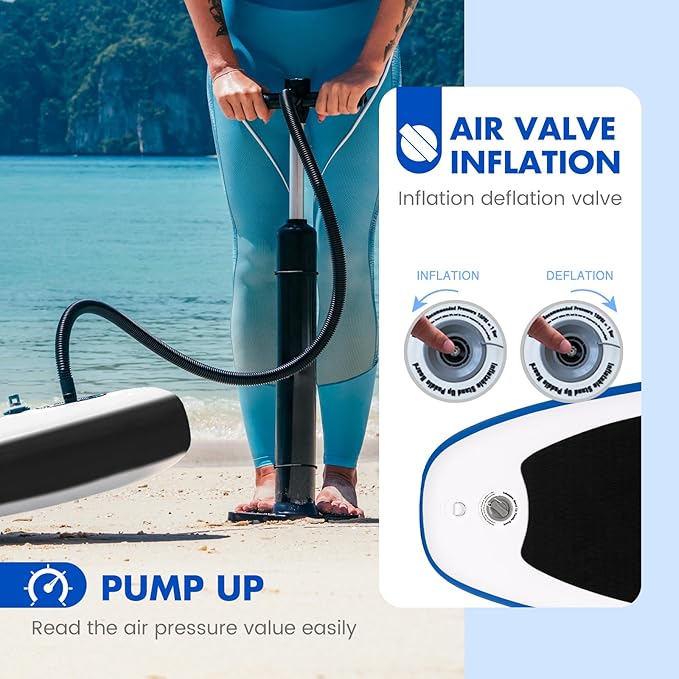 FunWater Stand Up Paddle Board Ultra-Light Inflatable Paddleboard with SUP Accessories for Adults & Youth of All Skill Levels