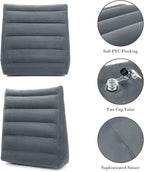 Inflatable Wedge Pillow, Portable Travel Wedge Pillow, Fast Inflation & Deflation Inflatable Wedge Pillows for Travel, Blow Up Sleeping Back Knee Bed