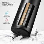 KXIAOCHEN Insulated Water Bottle, Stainless Steel Water Bottle, 2 Lids (Straw and Handle Lid),Wide Mouth Metal Water Bottles Keep Hot and Cold, Double Walled, Thermo Mug, Metal Canteen