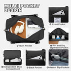 Travel Duffel Bag, Sports Tote Gym Bag, Shoulder Weekender Overnight Bag for Women