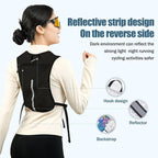 Lightweight Running Vest, Hydration Backpack with 500ml Soft Flask, Hydration Vest, Reflective Water Backpack, Adjustable No-Bounce Straps for Trail Running, Marathon, Cycling