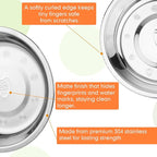 Patelai 24 Pcs Stainless Steel Dog Bowls with Silicone Lids Portable Food and Water Dishes for Pets Sealable Containers for 6.3" for Cats & Small Dogs (Red,Blue,Green,Purple,Yellow,Orange)