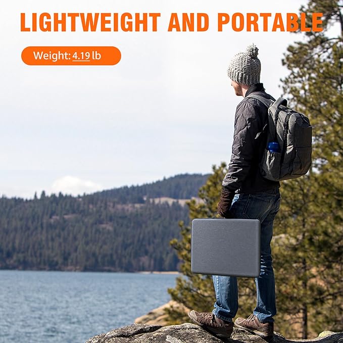 Portable Solar Panel 60W Foldable Solar Charger with DC/USB C/USB A Output DC Cable for Solar Power Station Power Bank Phone Laptop Outdoor Camping RV Road Trip