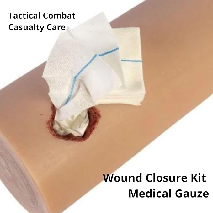 First Aid Advanced Quick Clotting Combat Gauze - Flexible Hemostatic Gauze - to Stop The Bleed kit Faster Wound Packing with Quick Clotting Medical Gauze - Survival Kit Supplies - 3" x 12.5'