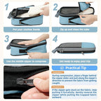 BAGAIL 4 Set/6 Set/8 Set Compression Packing Cubes Travel Accessories Expandable Packing Organizers (Half Mesh, 6-Dusty Blue)