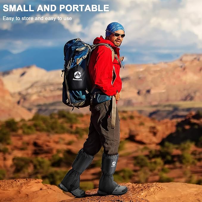 Leg Gaiters Waterproof and Adjustable Snow Boot Gaiters One Size for Hiking,Walking,Hunting,Backpacking and Outdoor Climbing for Men and Women