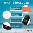 Neso Gigante - Portable Beach Tent - Ideal to Enjoy with Family and Friends - UPF 50+, Water-Resistant, and Lightweight - Coral, 11' x 11'