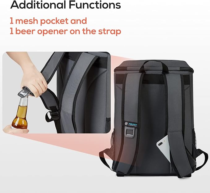 TOURIT Cooler Backpack 30 Cans Lightweight Insulated Backpack Cooler Leak-Proof for Men and Women