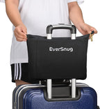 EverSnug Travel Blanket and Pillow Value Bundle - 2 in 1 Airplane Blanket with Soft Bag Pillowcase, Hand Luggage Sleeve and Backpack Clip | Color Includes Black & Grey
