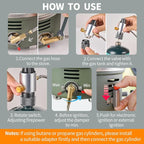 Camping Stove with Infrared Burner, Single Burner Propane Stove Adjustable Flame Control Wind-Resistant Portable Gas Cooker for Camping Hiking Outdoor Cooking