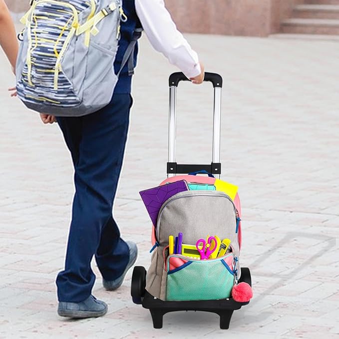 Generic Backpack Trolley Rolling Cart Backpack Hand Truck Telescopic Rod Luggage Cart Travel Trolley for Backpack Boxes Schoolbag, Men