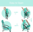 G4Free Beach Chair Folding Portable Beach Backpack Camping Chair for Adults with Mesh Back