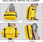 Haimont Large Waterproof Duffel Backpack Roll-Top Heavy Duty Dry Duffle Bag for Boating, Travel, Motorcycle, Kayaking, Camping, 60L